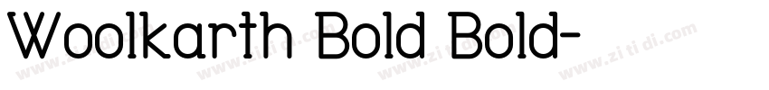 Woolkarth Bold Bold字体转换